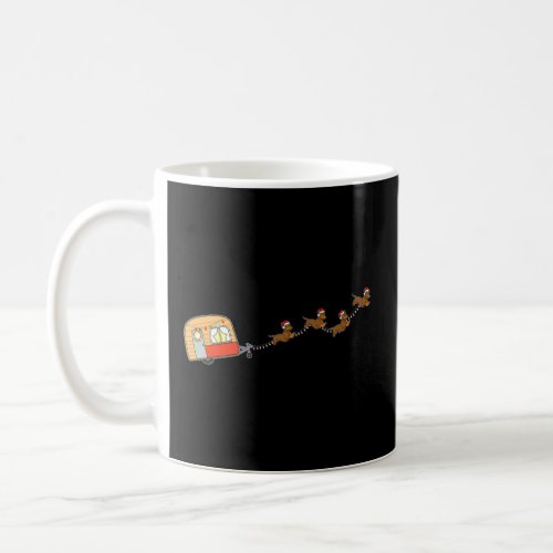 Camper Van Christmas Dachshund Sleigh Doxie Dog X  Coffee Mug