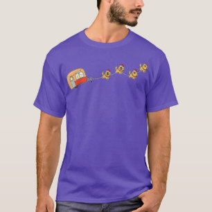 Camper Van Christmas Golden Retriever Sleigh Xmas T-Shirt