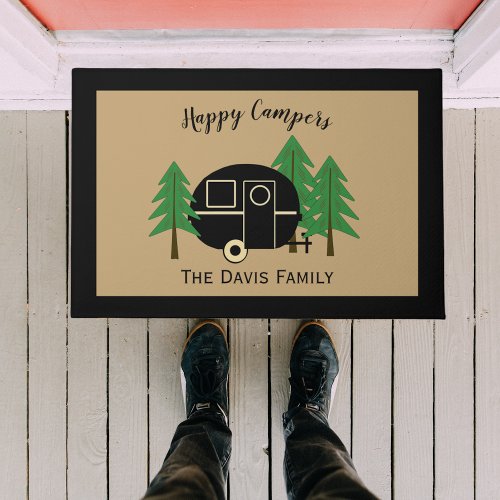 Camper Van Tan and Black Doormat