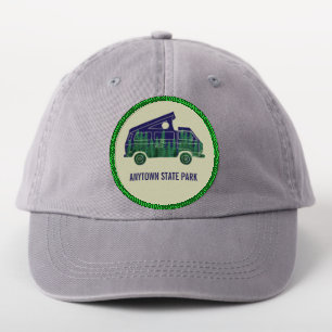 Camper Van with Pop Up Tent Custom Text Graphic Patch