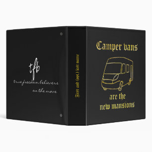 Camper Vans New Mansions Gold 1.5" Pers. 3 Ring Binder