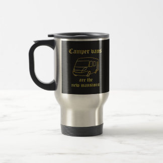 Camper Vans New Mansions Gold Travel Mug