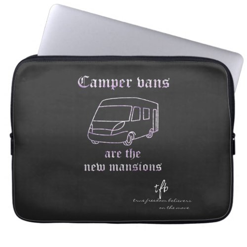 Camper Vans New Mansions Purple Irid Laptop Sleeve