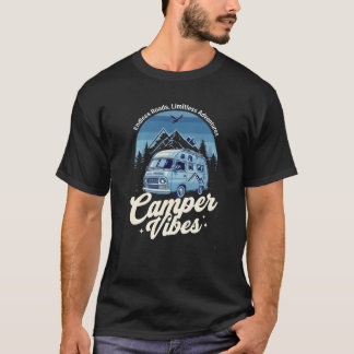 Camper Vibes Van – Limitless Adventures Await T-Shirt