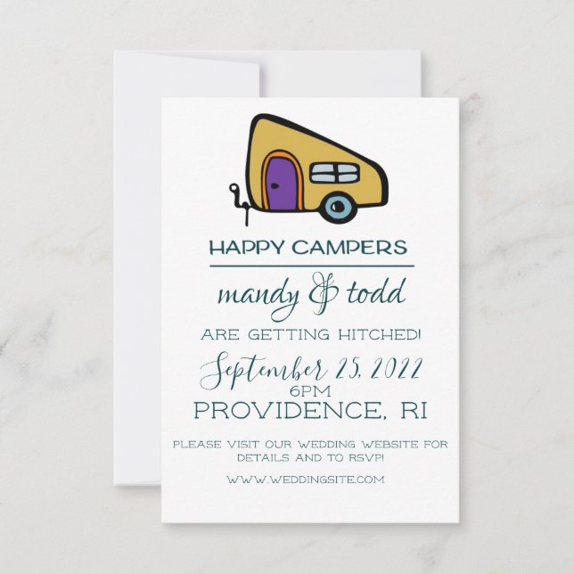 Camper Wedding Invitations (Front)