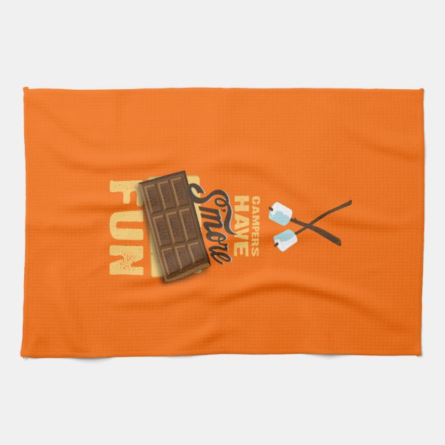 Campers Have S'more Fun Glamping Banner Towel (Horizontal)