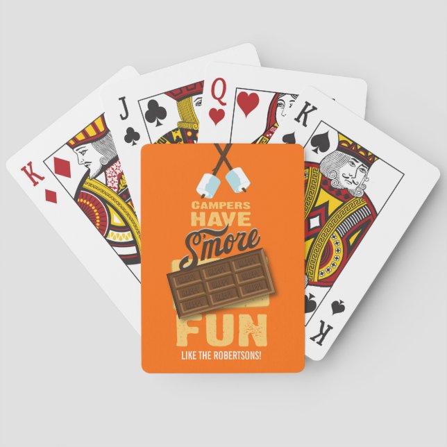 Campers Have S'more Fun Glamping Gift Poker Cards (Back)