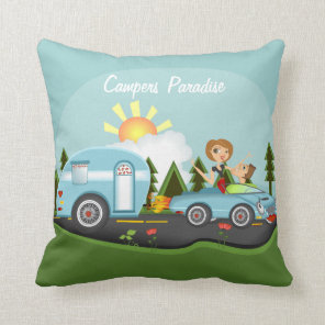 Campers Paridise Throw Pillow