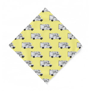 Campervan cartoon illustration bandana
