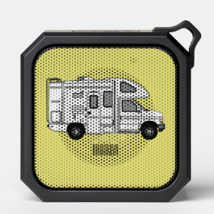 Campervan cartoon illustration bluetooth speaker