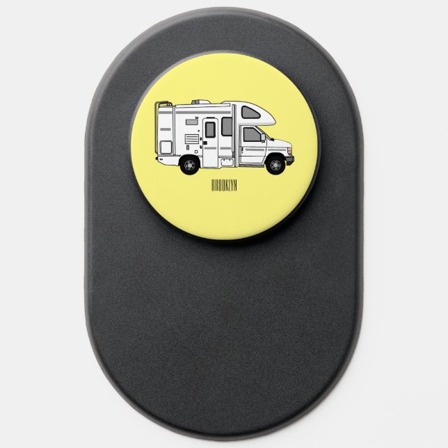 Campervan cartoon illustration PopSocket (Popsocket)