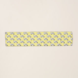 Campervan cartoon illustration scarf