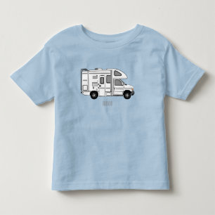 Campervan cartoon illustration toddler t-shirt