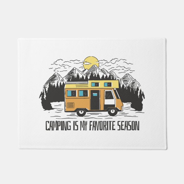 Campervan Mountain Retreat Doormat (Front)