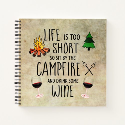 Campfire and Wine Camping Journal