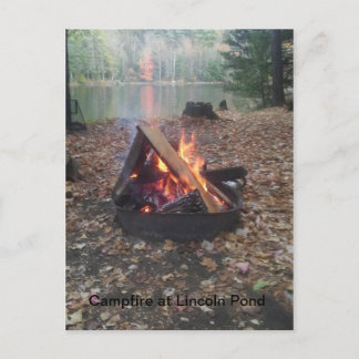 Campfire at Lincoln Pond Postcard