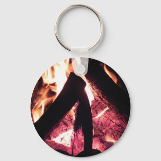 Campfire at night keychain