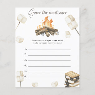 Campfire baby shower Guess the sweet mess game