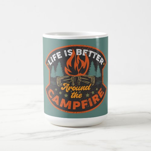 Campfire Badge Word Art Coffee Mug
