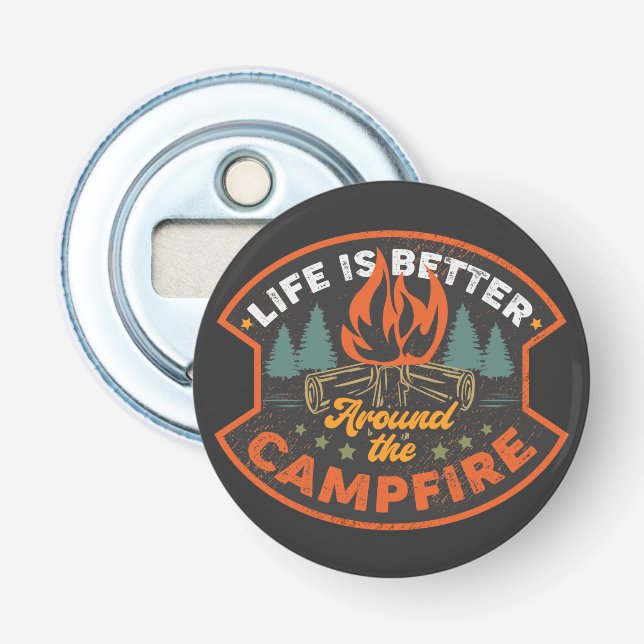 Campfire Badge Word Art Large  Bottle Opener (Front)