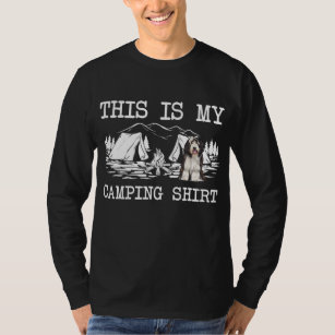 Campfire Bearded Collie Dog This Is My Camping  T-Shirt