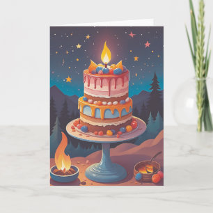 Campfire Birthday Bliss Card