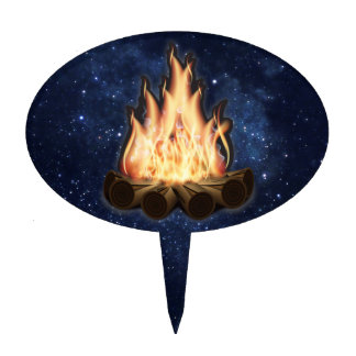 campfire cake topper