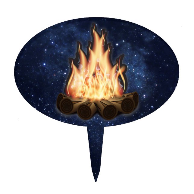 campfire cake topper (Front)