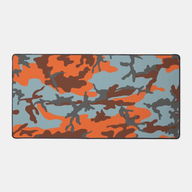 Campfire Camo Military Camouflage Armed Forces Desk Mat (Front)