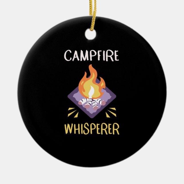 Campfire Camping Gifts Ceramic Ornament (Front)
