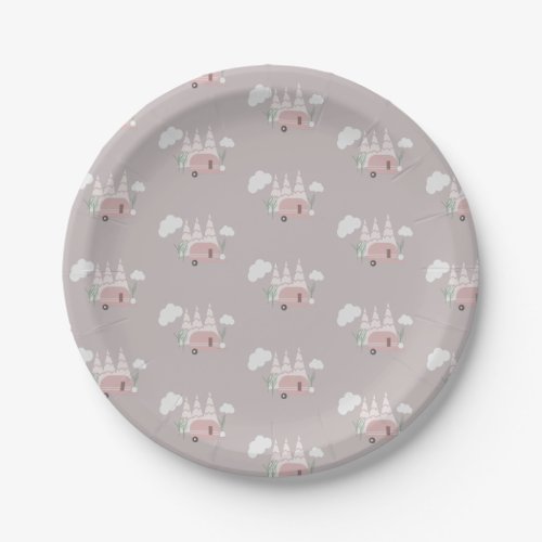 Campfire Camping Outdoor Birthday Boho  Paper Plat Paper Plates