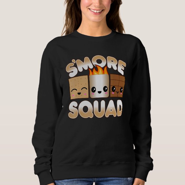Campfire Camping Outdoor Friends Smore Squad Sweatshirt (Front)