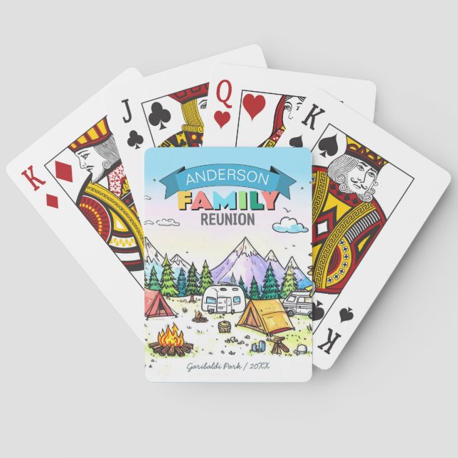 Campfire Coffee Family Reunion Favor ID1131 Poker Cards (Back)