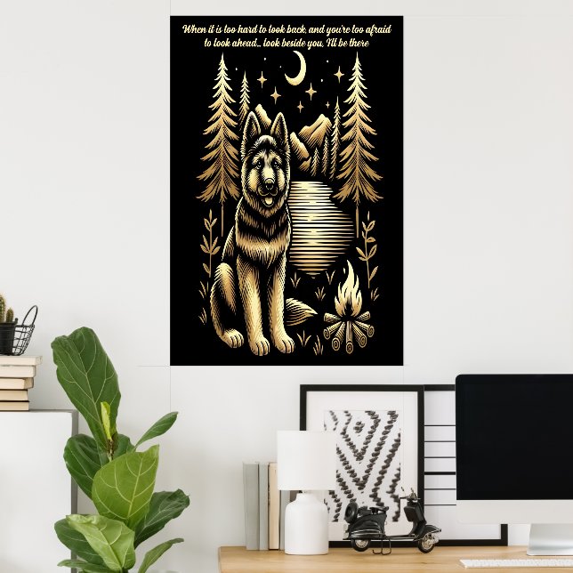 Campfire Companion Under Stars Poster (Home Office)