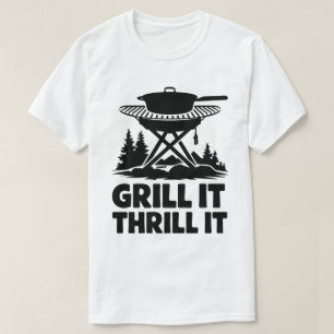 Campfire Cooking Grill Adventure Quote Design T-Shirt