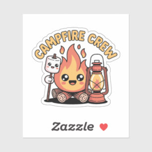 Campfire Crew – Cute Camping Friends Sticker