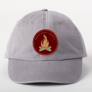 Campfire Custom Text Camping Trip Souvenir Patch