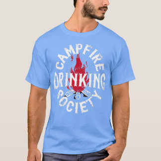 Campfire Drinking Society Camping T-Shirt