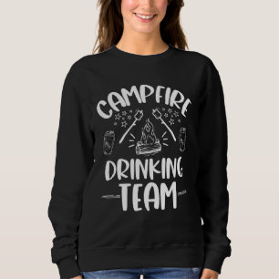Campfire Drinking Team  Beer Camping  Smores Women Sweatshirt