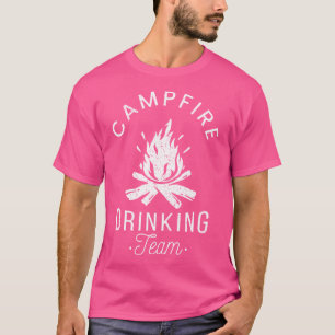 Campfire Drinking Team Camp Lovers Scout Camper T-Shirt