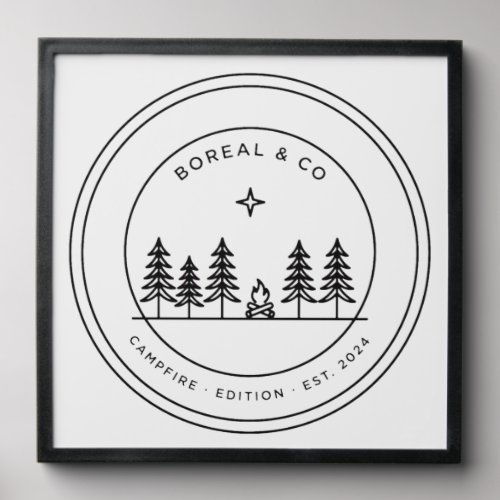 Campfire Edition Badge Pines Fire BOREAL & CO Peel And Stick Photo Tile