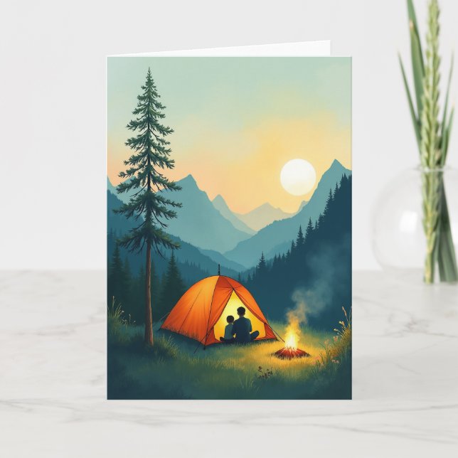 Campfire Fathers Day Card (Front)