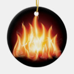 Campfire Flame Fire Ceramic Ornament at Zazzle