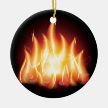 Campfire Flame Fire Ceramic Ornament by esoticastore at Zazzle