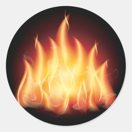 Campfire Flame Fire Classic Round Sticker