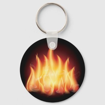 Campfire Flame Fire Keychain by esoticastore at Zazzle