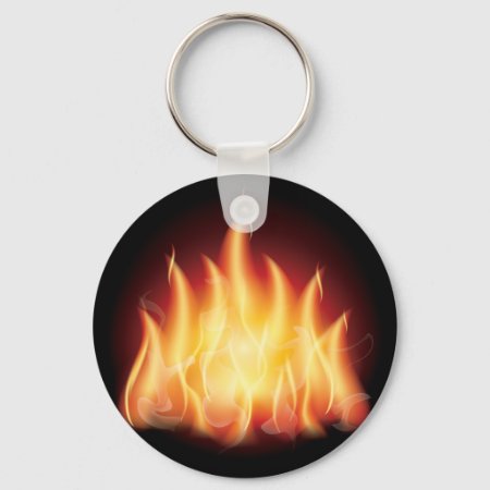Campfire Flame Fire Keychain