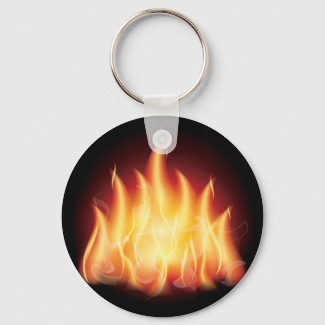 Campfire Flame Fire Keychain (Front)