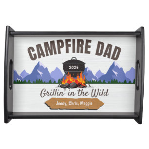 Campfire Grilling Dad  Serving Tray