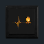 Campfire Heartbeat Camping Gift Box<br><div class="desc">Campfire heartbeat design for a camper for his nearest camping holiday.</div>